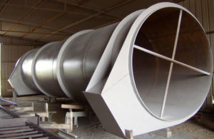Large diameter duct work for ammonia plant
