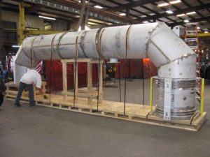 30 inch double hinged expansion joint with duct work